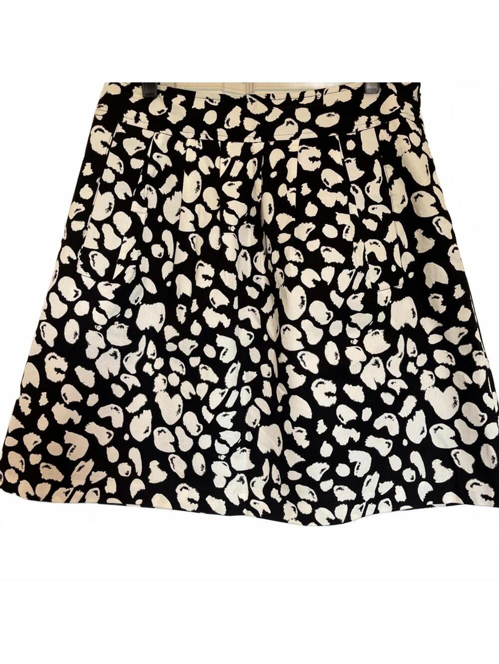 Michael Kors Black & White Pattern Skirt